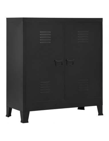Armadio Classificatore Industriale Nero 90x40x100 cm in Acciaio