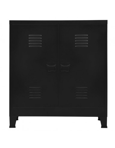 Armadio Classificatore Industriale Nero 90x40x100 cm in Acciaio