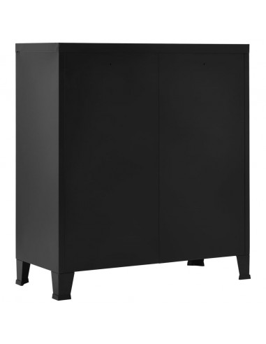 Armadio Classificatore Industriale Nero 90x40x100 cm in Acciaio
