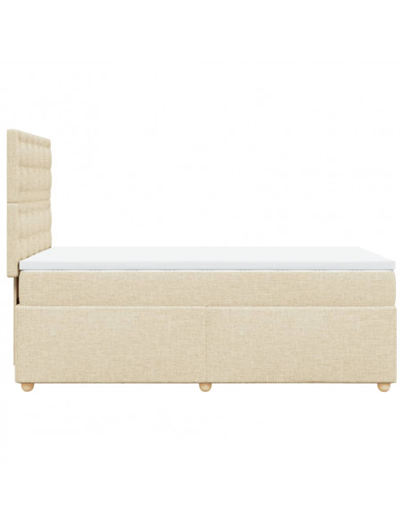 Giroletto a Molle con Materasso Crema 100x200 cm in Tessuto