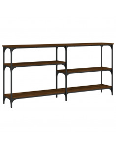 Tavolino Consolle Rovere Marrone 160x29x75 cm Legno Multistrato 2