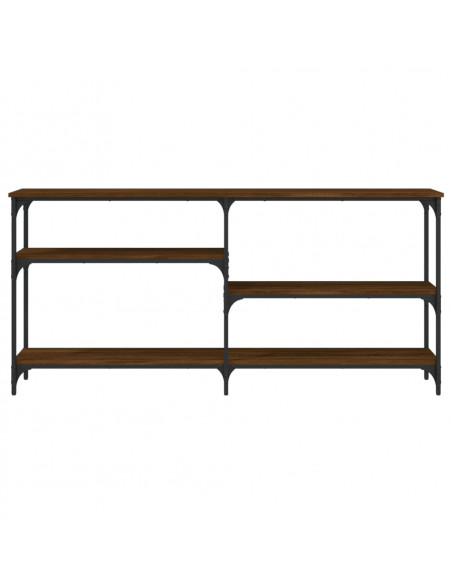Tavolino Consolle Rovere Marrone 160x29x75 cm Legno Multistrato