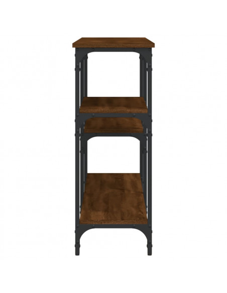 Tavolino Consolle Rovere Marrone 160x29x75 cm Legno Multistrato