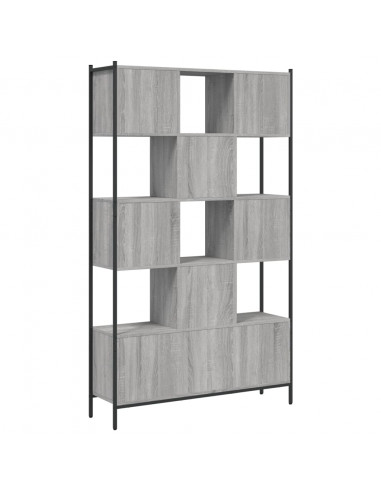 Libreria Grigio Sonoma 102x28x172 cm in Legno Multistrato