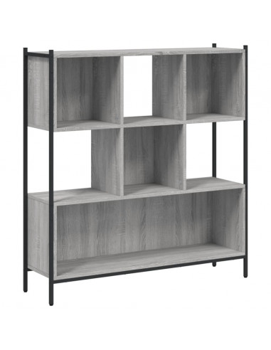 Libreria Grigio Sonoma 102x28x172 cm in Legno Multistrato