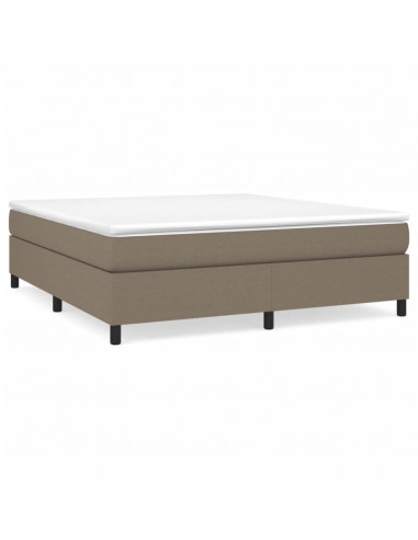 Giroletto a Molle con Materasso Tortora 160x200 cm in Tessuto