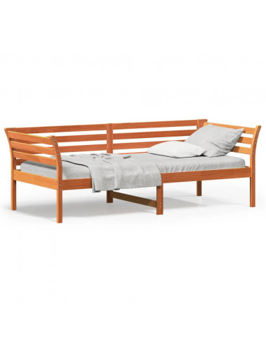 Dormeuse Marrone Cera 100x200 cm in Legno Massello di Pino