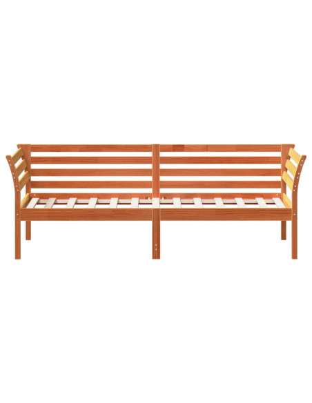 Dormeuse Marrone Cera 100x200 cm in Legno Massello di Pino
