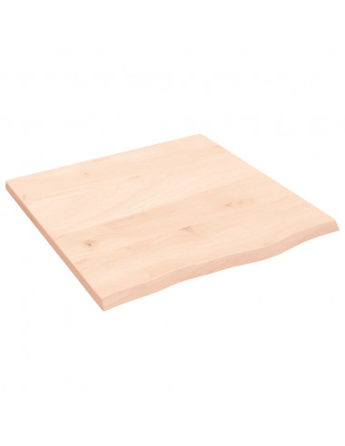 Piano Bagno 60x60x2 cm in Legno Massello Non Trattato