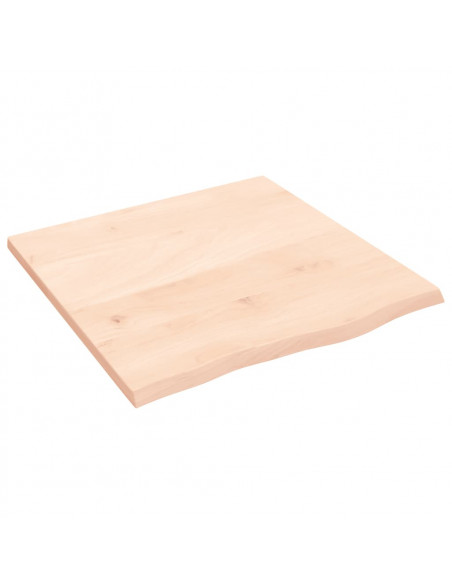 Piano Bagno 60x60x2 cm in Legno Massello Non Trattato