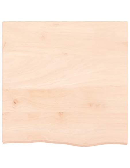 Piano Bagno 60x60x2 cm in Legno Massello Non Trattato
