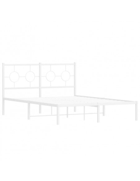 Giroletto con Testiera Metallo Bianco 140x200 cm