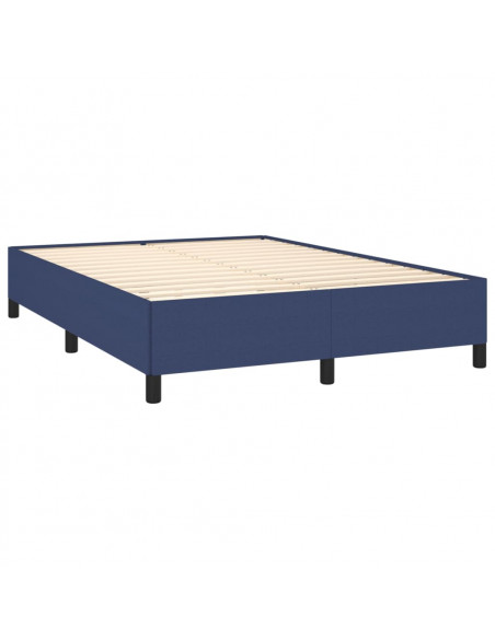 Giroletto a Molle con Materasso Blu 140x190 cm in Tessuto