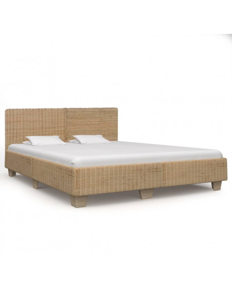 Giroletto Intrecciato a Mano in Vero Rattan 180x200 cm