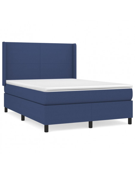 Giroletto a Molle con Materasso Blu 140x190 cm in Tessuto