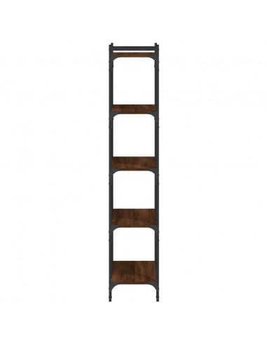 Libreria 5 Ripiani Rovere Marrone 60x30x154cm Legno Multistrato