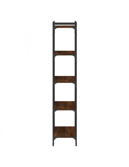 Libreria 5 Ripiani Rovere Marrone 60x30x154cm Legno Multistrato