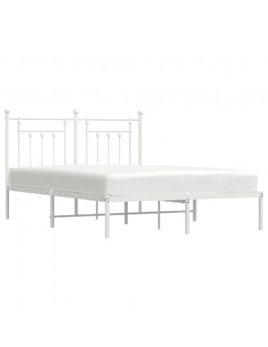 Giroletto con Testiera Metallo Bianco 140x200 cm