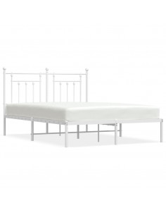 Giroletto con Testiera Metallo Bianco 150x200 cm 2