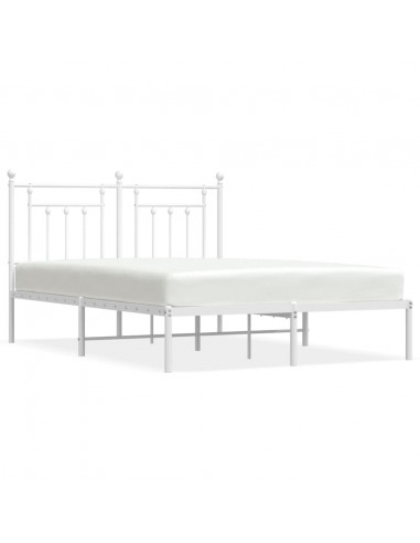 Giroletto con Testiera Metallo Bianco 150x200 cm