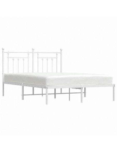 Giroletto con Testiera Metallo Bianco 150x200 cm