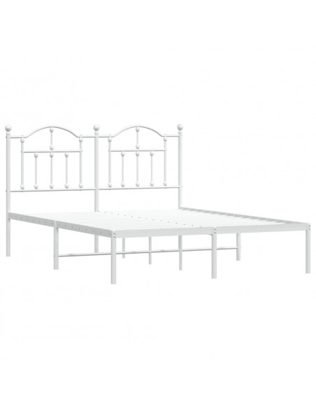 Giroletto con Testiera Metallo Bianco 150x200 cm