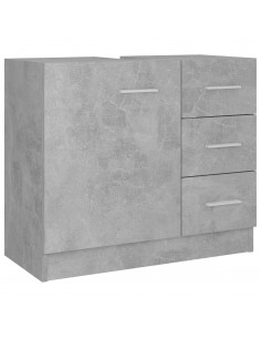 Mobile Sottolavabo Grigio Cemento 63x30x54 cm Legno Multistrato 2