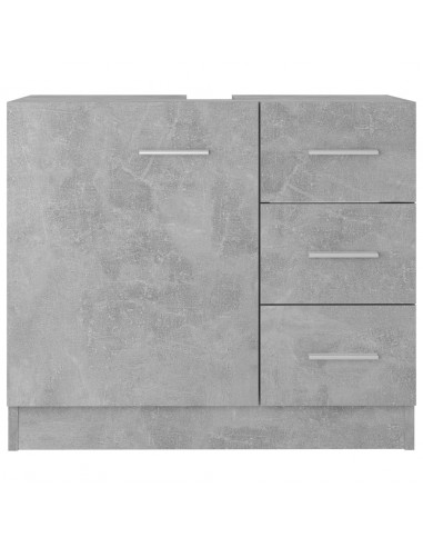 Mobile Sottolavabo Grigio Cemento 63x30x54 cm Legno Multistrato