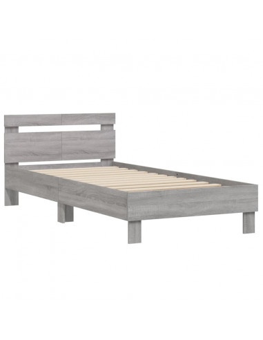 Giroletto Testiera Grigio Sonoma 100x200 cm Legno Multistrato