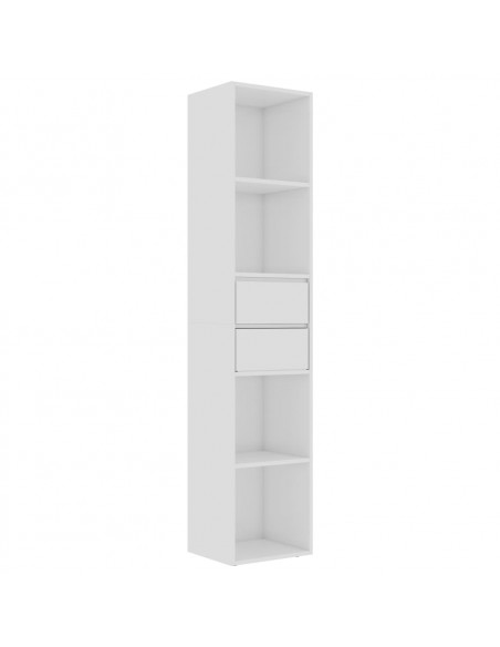 Libreria Bianco Lucido 36x30x171 cm in Legno Multistrato