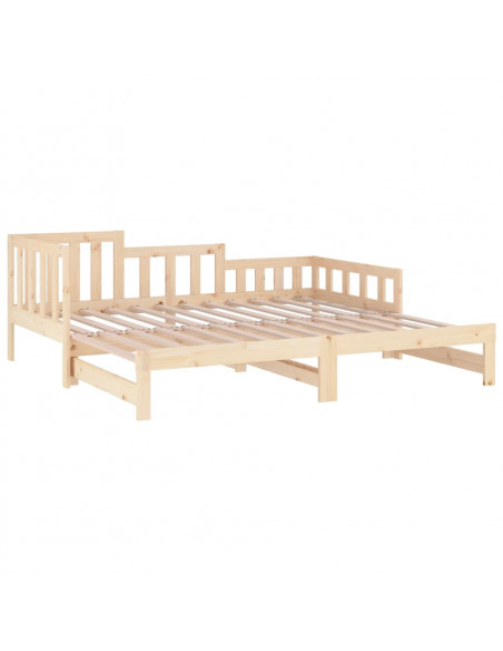 Dormeuse Estraibile 2x(80x200) cm in Legno Massello di Pino