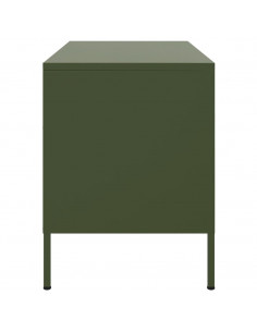 Mobile TV Verde Oliva 68x39x50,5 cm in Acciaio 2
