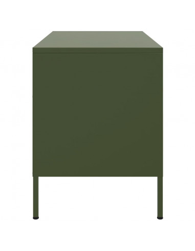 Mobile TV Verde Oliva 68x39x50,5 cm in Acciaio