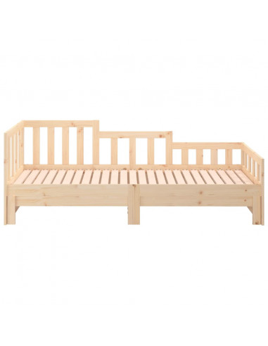 Dormeuse Estraibile 2x(80x200) cm in Legno Massello di Pino