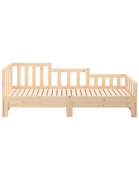 Dormeuse Estraibile 2x(80x200) cm in Legno Massello di Pino