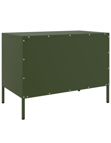 Mobile TV Verde Oliva 68x39x50,5 cm in Acciaio