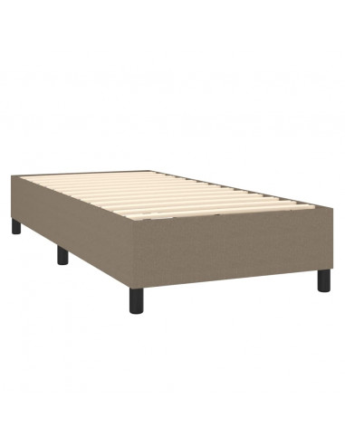 Giroletto a Molle con Materasso Tortora 100x200 cm in Tessuto