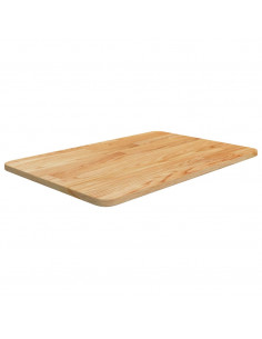 Piano Bagno Marrone Chiaro 60x40x1,5cm Legno Massello Trattato 2