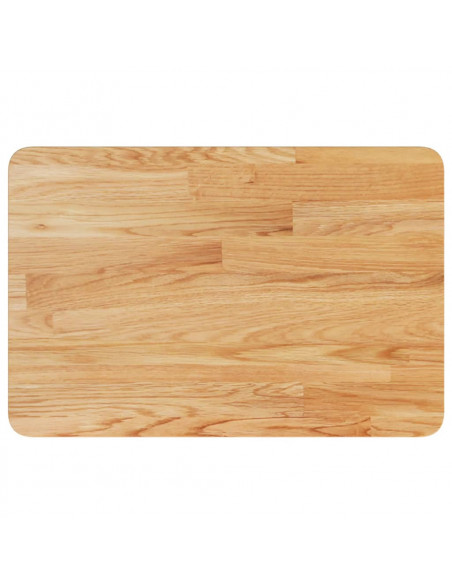 Piano Bagno Marrone Chiaro 60x40x1,5cm Legno Massello Trattato