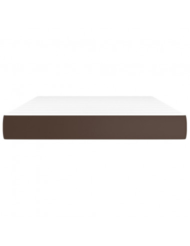 Materasso a Molle Marrone 140x190x20 cm in Similpelle