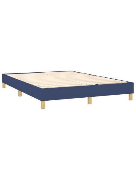 Giroletto a Molle con Materasso Blu 140x190 cm in Tessuto