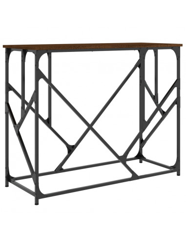 Tavolino Consolle Rovere Marrone 100x40x80 cm Legno Multistrato