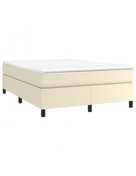 Struttura Letto a Rete a Molle Crema 140x190 cm in Similpelle