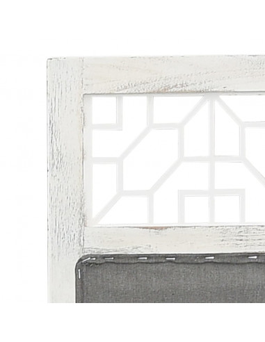 Divisorio a 3 Pannelli Grigio 105x165 cm in Tessuto