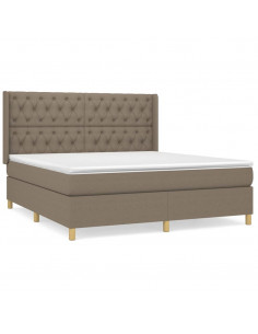 Giroletto a Molle con Materasso Tortora 160x200 cm in Tessuto 2