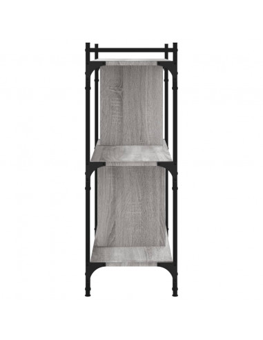 Libreria Grigio Sonoma 3 Ripiani 76x32x88 cm Legno Multistrato