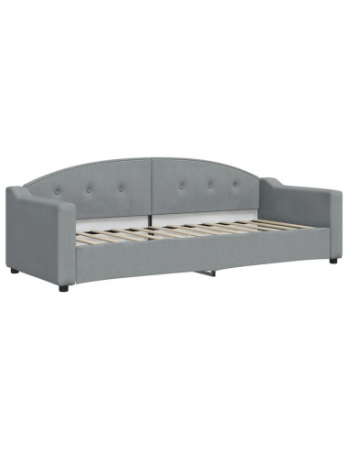 Letto da Giorno Grigio Chiaro 80x200 cm in Tessuto
