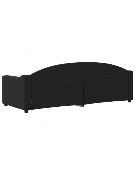 Letto da Giorno Nero 80x200 cm in Tessuto