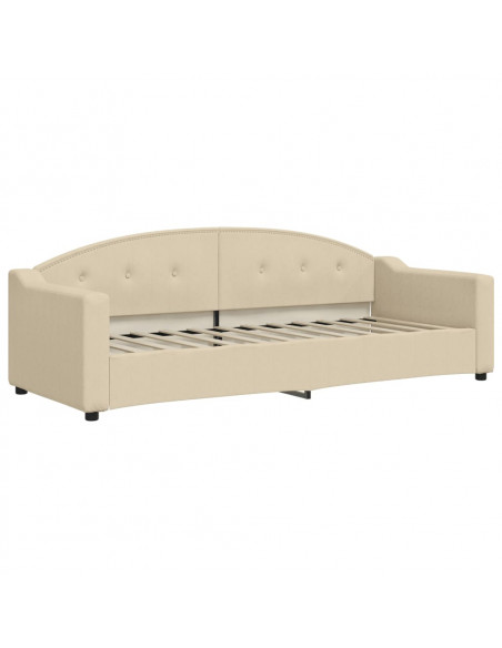 Letto da Giorno Crema 80x200 cm in Tessuto