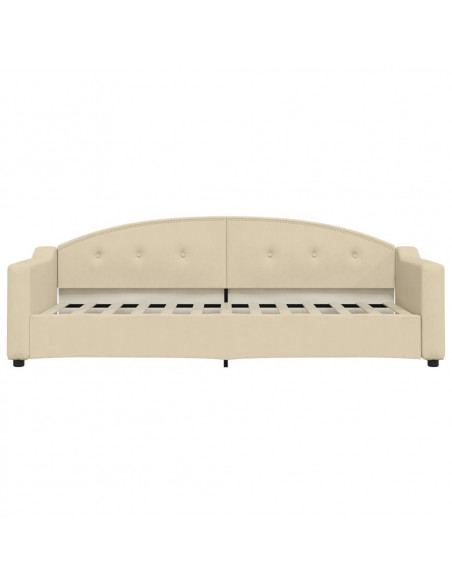 Letto da Giorno Crema 80x200 cm in Tessuto